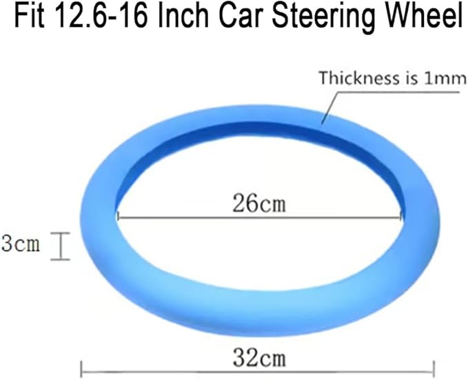 Cooling Steering Wheel Cover, Car Steering Wheel Cover, Anti-Slip Car Steering Wheel Protective Cover, Fit 12.6-16 Inch, for Car SUV Truck Van, for Women & Men (Green)
