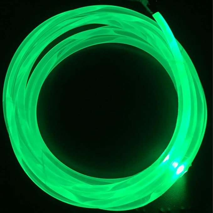 10ft Super Bright MMA Plastic Optic Fiber Side Glow for LED Light Source - Soft Optical Guide Strip, Transparent Material (Diameter 0.47in)