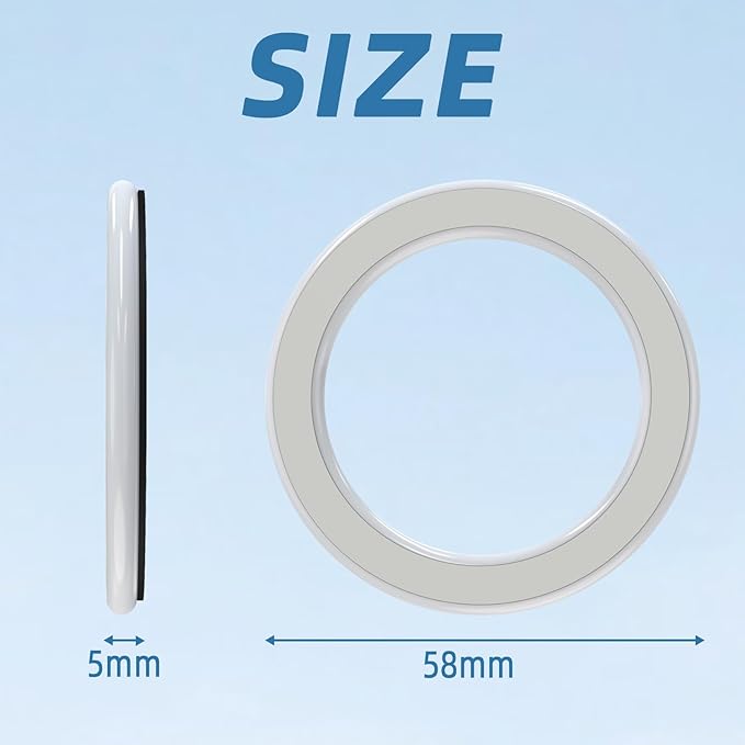 2 Pack Wall Mount Magnetic Phone Holder for iPhone 17/17 Pro/17 Pro Max/Air/16 15 14 13 12 Pro Max Plus mini, Hands-Free Magnet Shower Mirror Cell Phone Holder/Car Sticker Phone Stand, White