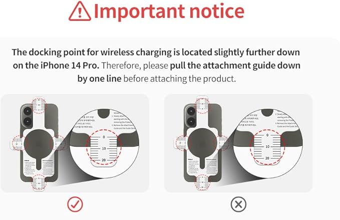Sinjimoru for MagSafe Sticker, Magnetic Ring for Phone Case, Adaptor for MagSafe Magnet, 1000g Magnet Strength, Wireless Charging, M-Plate Black
