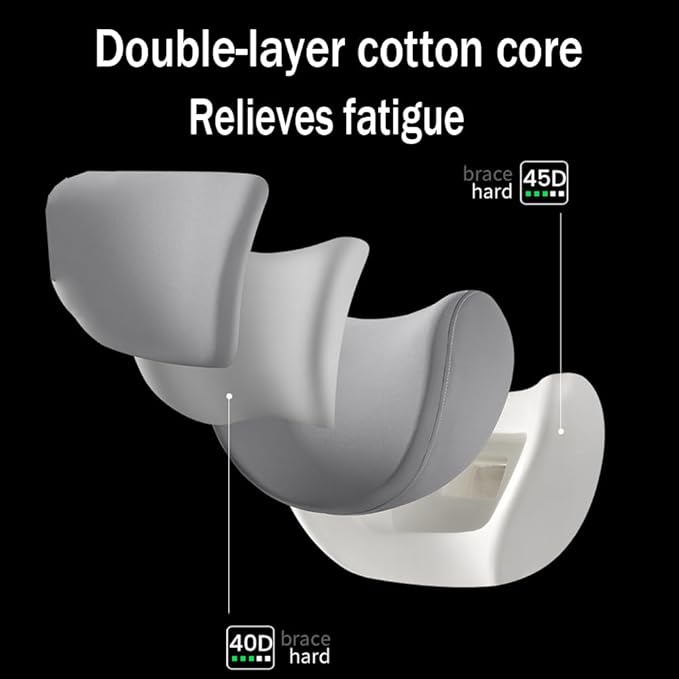 Car Headrest Lumbar Support Cushion for VW Golf VIII VI V IV III II I Mk 8 7 6 5 4 3 R GTE/GTI/GTD/Clubsport 45, Memory Foam Relieve Fatigue Breathable Car Seat Neck Pillow,Black-Set