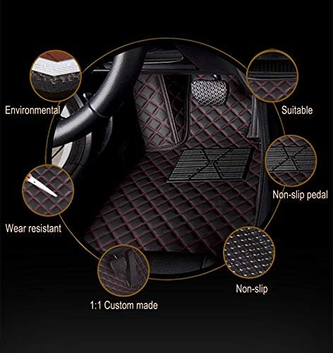 Custom Car Floor Mat Compatible with BMW Mercedes-Benz Toyota Cadillac Lexus Honda Infiniti Nissan Hyundai Kia Audi All Models Cars Sedans SUVs Automotive Mats (Pink)