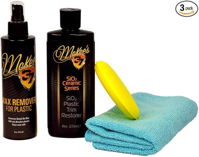 McKee's 37 MK37-PRC Wax Remover and Plastic Trim Restorer Combo (3-Piece)