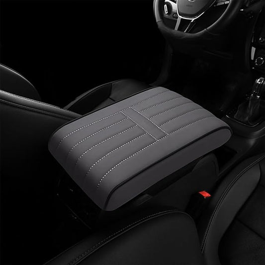 Car Armrest Pad for Porsche Macan 2014 2015 2016 2017 2018 2019 2020 2021 2022 2023 2024 Memory Cotton Armrest Box Pad Center Console Scratch Pad Box Cushion Protector,Grey