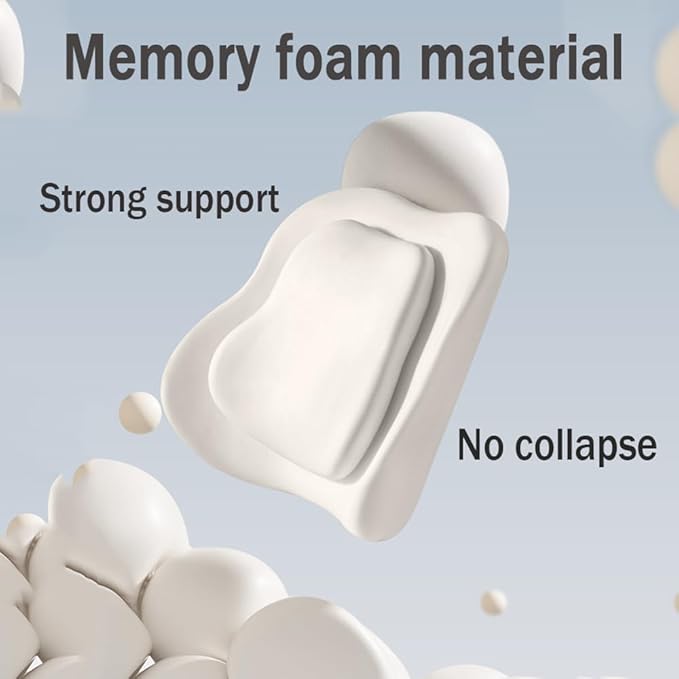 Car Headrest Lumbar Support Cushion for VW Golf VIII VI V IV III II I Mk 8 7 6 5 4 3 R GTE/GTI/GTD/Clubsport 45, Memory Foam Relieve Fatigue Breathable Car Seat Neck Pillow,Black-Set