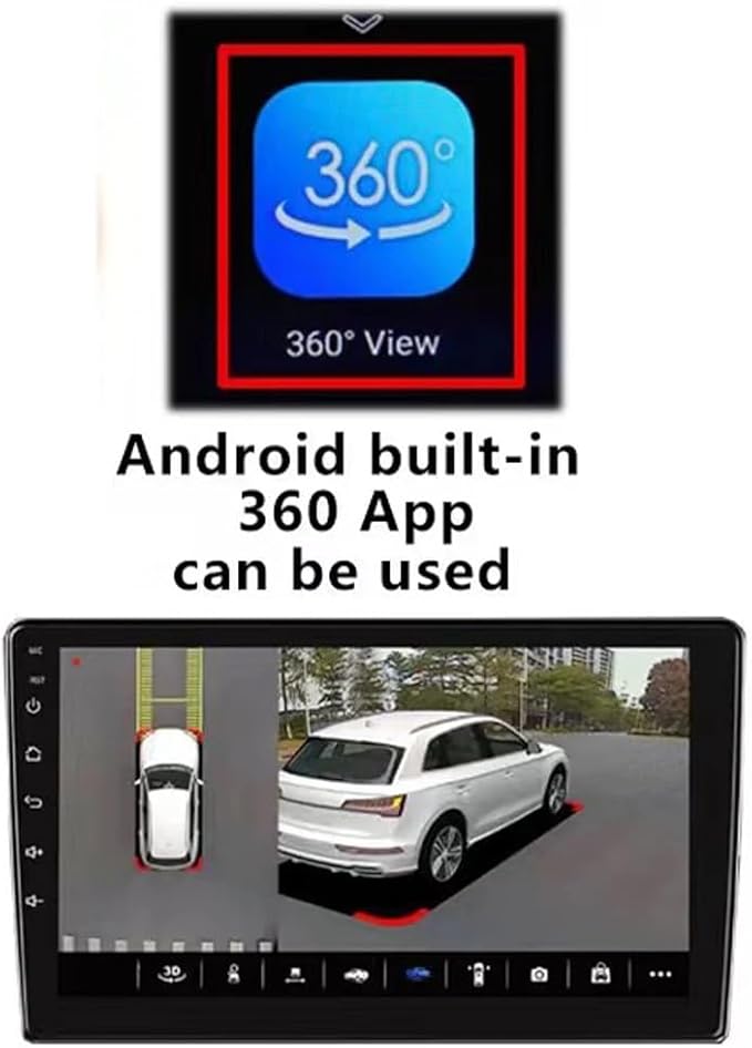 BY-J 360-Degree Panoramic Camera System for Android, 3D 1080P, with Mounting Accessories and Video Cables (360 Camera-1080P)