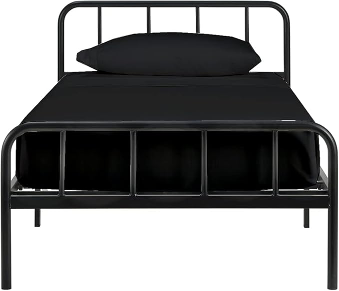 4-PC Cot Sheets, 30x75, 100% Cotton Fitted - Perfect for Narrow Twin/RV Bunk/Camping Cot/Guest Bed Replacement, Fits Upto 4-8" Deep Mattress - Charcoal Solid