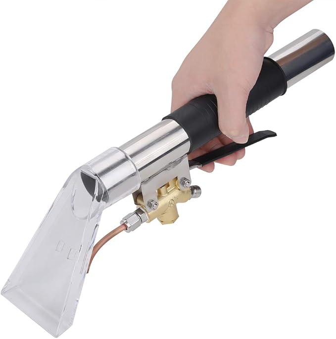 Joyzan Stainless Steel Hand Wand with Clear Head, Extractor Auto Detailing Tool Upholstery Carpet Furniture Cleaning Cleaner Spray Portable Vacuum Attachment Viewing Window Home Bedroom Machine Car