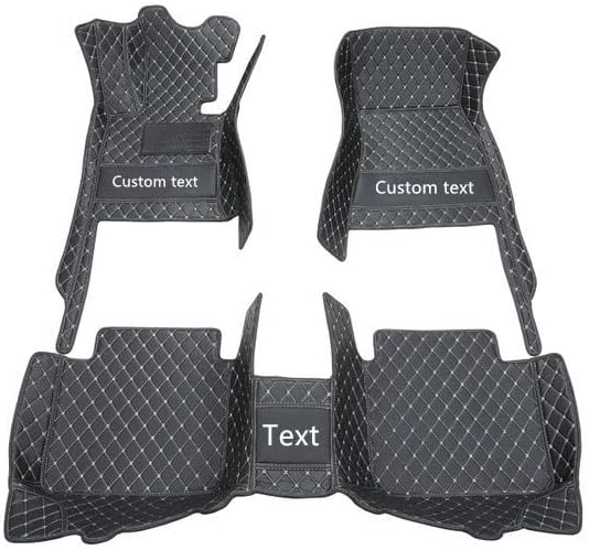 Custom Floor Mats for Cars fit 95% Sedan SUV Sports Car Full Coverage All Weather Men Women Pads Protection Non-Slip Leather Floor Liners (Yellow)