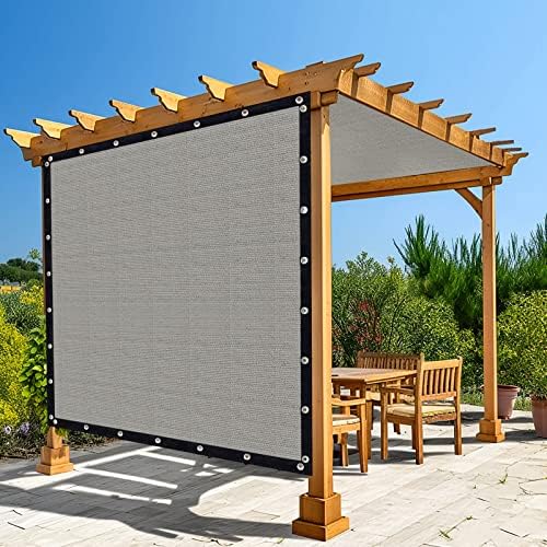 Amagenix 90% Shade Fabric 19'X 24' Gray Sun Shade Cloth with Grommets for Pergola Replacement Shade Cover Canopy, Heavy Duty, Cable Zip Ties Included (We Customized)