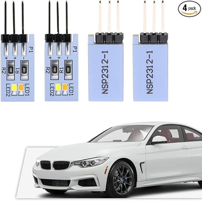 NJSBYL 4PCS LED Courtesy Door Handle Circuit Board for B-MW 3 4 5 Series X1 M4 Gran Turismo Touring Sedan Convertible Coupe F10 F30 F31 F32 F33 F34 F36 F48 F82 F83 Orange-White Ambient Lighting