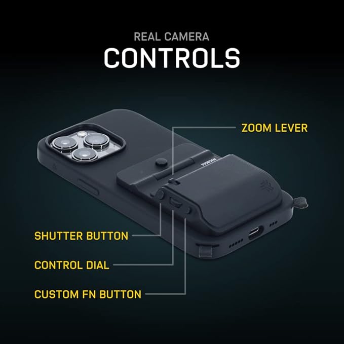 FJORDEN Pro Bundle for iPhone 12/12 Pro - Includes Fjorden Camera Grip, MagSafe iPhone Case, Wrist Strap & Carry Case - Shoot Like A Pro with Your iPhone