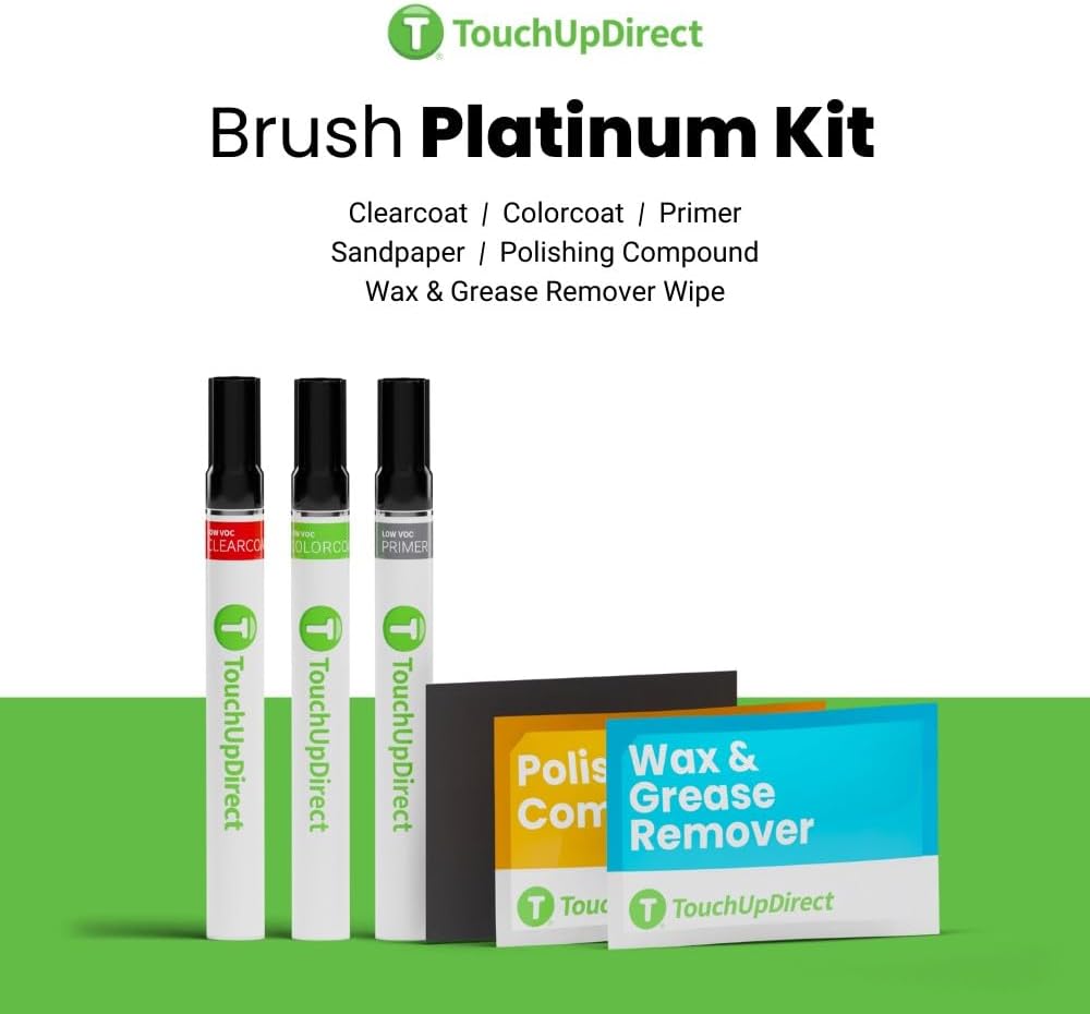 TouchUpDirect 8T5 Blue Ribbon/Dark Blue/Orion Blue Pearl Compatible with Toyota Exact Match Touch Up Paint Brush - Platinum Kit
