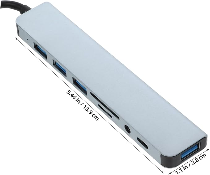 SHOWERORO Type Multi Port USB Hub Splitter Expander for Laptop and Devices High Speed Data Transfer Compact Design for Easy Portability