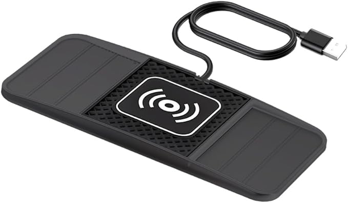 Wireless Charging Pad for Car for Ford Expedition EcoSport Edge Escape Explorer 2000-2026, DIY Trim-to-Fit Slim Non Slip Fast Charger Car Wireless Charging Pad 30CM Cable