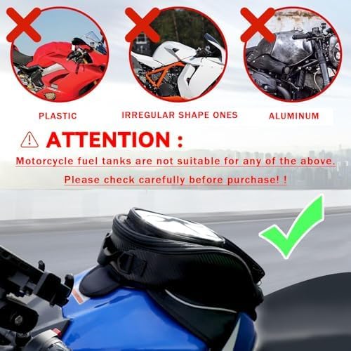 Motorcycle Tank Bag for Harley Davidson Pan America 2020-2024, Magnetic & Strap Mount Tank Bag for Motorcycles, Motorcycle Touring Navigation Luggage Bag Tank Bags, B Magnetic