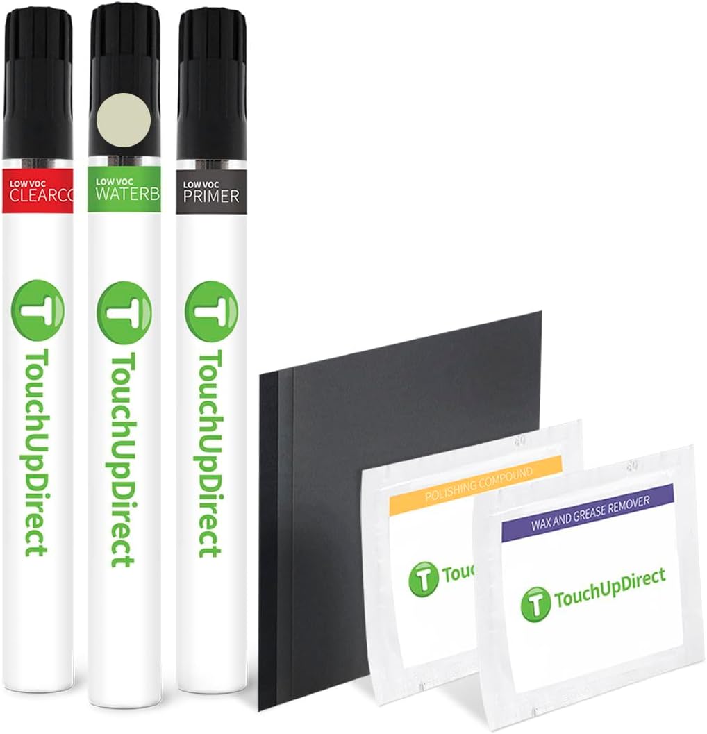 TouchUpDirect 092 Coastal Cream Compatible with Toyota Exact Match Touch Up Paint Brush - Platinum Kit