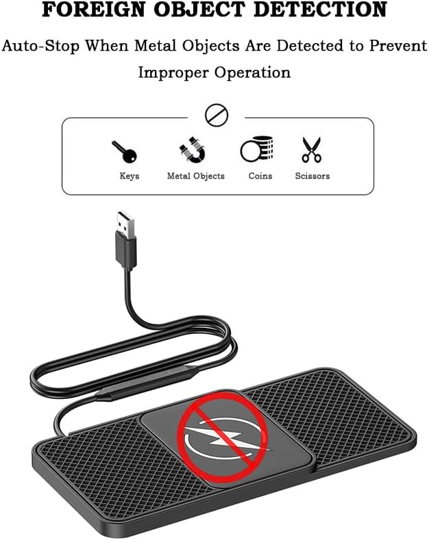Car Charger for Ram 1500 2019 2020 2021 2022 2023 2024 2025, 20W Fast Charging Pad for Phones, Plug & Play Cord-Free Charging Pad with Step Design for Commutes Home Travel Use,B USB 30cm