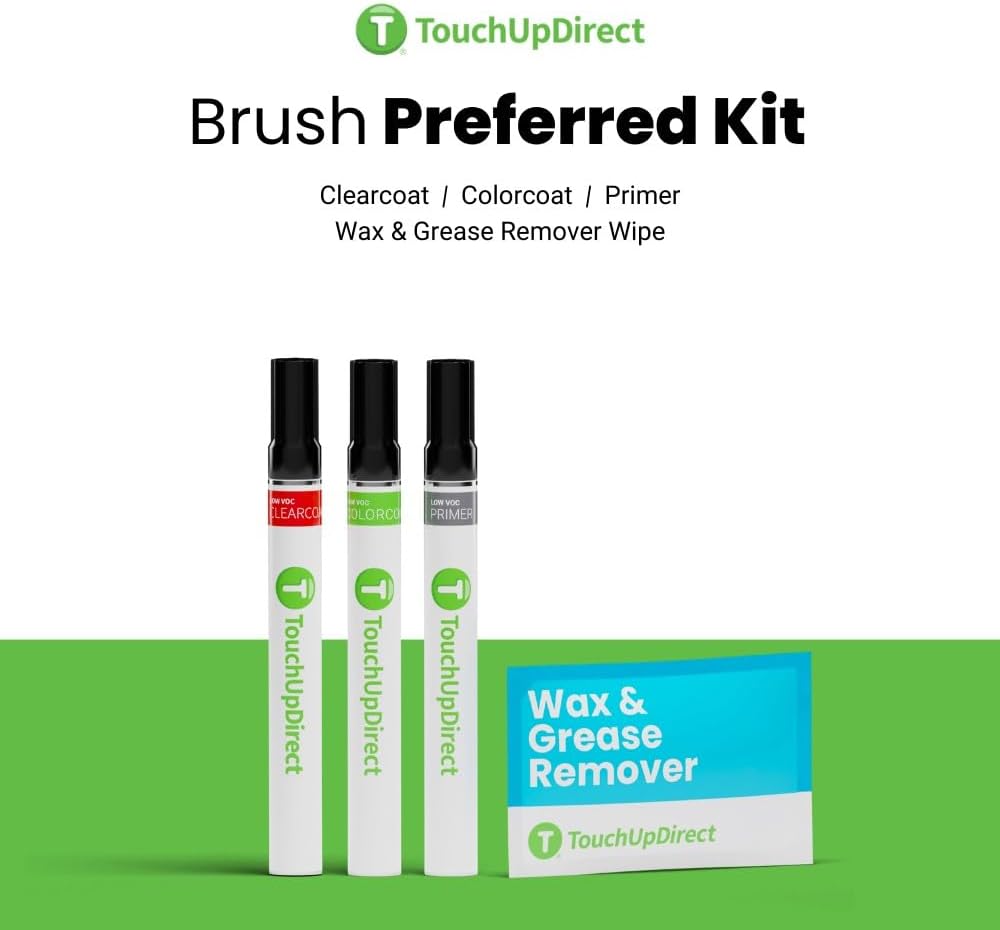 TouchUpDirect 1E3 Phantom Gray Metallic Compatible with Toyota Exact Match Touch Up Paint Brush - Preferred Kit