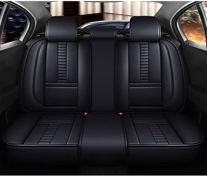 for Chevy Equinox Seat Covers 2005-2026, Full Coverage Customized Car Seat Covers, Premium Leather Waterproof Stain-Resistant Easy to Install (Standard 5 Seats, Black)