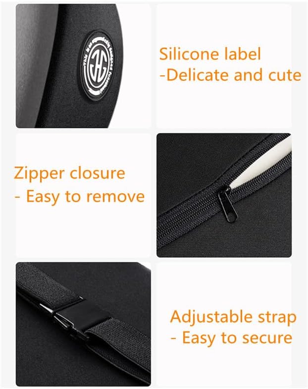 Car Lumbar Support Pillow and Car Neck Pillow Kit, Ergonomic Car Seat Headrest & Lumbar Cushion with Adjustable Strap for Neck Back Pain Relief, for Office Chair/Truck/Wheelchair (Gray)