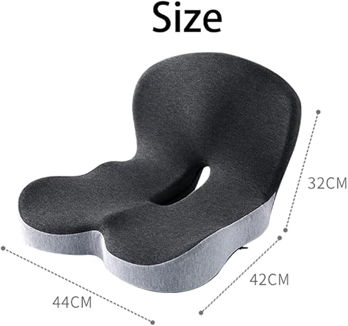 L-Shaped Memory Foam Seat Cushion with Lumbar Support-Ergonomic Car & Office Chair Cushion for Sciatica, Coccyx & Back Pain Relief Supports Hips & Back for Drivers & Long Sitting (Green)