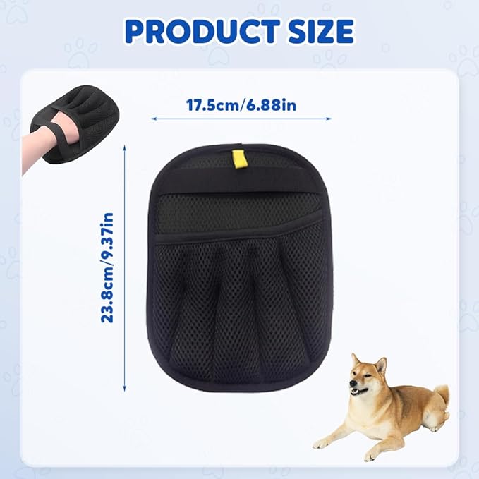 Pet Hair Removal Glove, 2025 Upgrade Pet Hair Remover Electrostatic Gloves, Pet Hair Removal Tool Pet Hair Remover Mitt, Reusable Cat Grooming Gloves for Dogs, Cats, Furniture & Clothes (1 Pack)