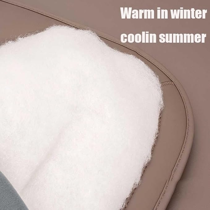2026 New Skin-Friendly & Dirt-Repellent Leather Seat Cushions, Ergonomic Memory Foam Lumbar Support, Non-Slip Breathable Cover, Removable Washable, Ideal for Drivers & Office Long Sitting (black)