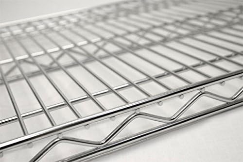 Omega 12" Deep x 30" Wide x 74" High 3 Tier Chrome Starter Shelving Unit