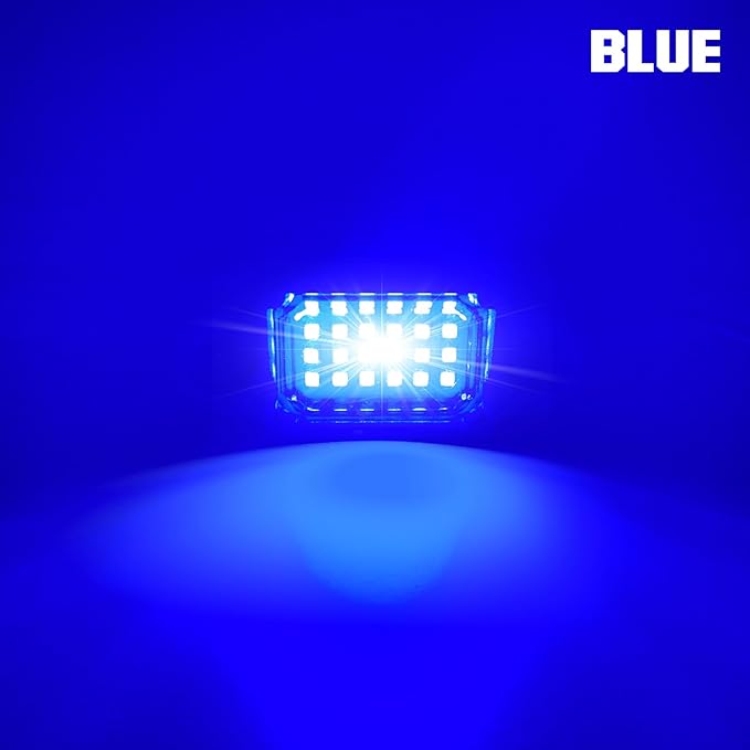 12Pods LED Rock Lights Blue 24led Chips Waterproof Neon Underglow Lighting Kit for Trucks SUV ATV Car