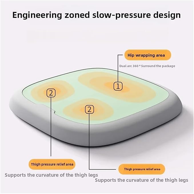 Memory Foam Car Seat Cushions with Lumbar Support - Cool and Breathable Comfort for Car and Office Use(4,40x40cm)