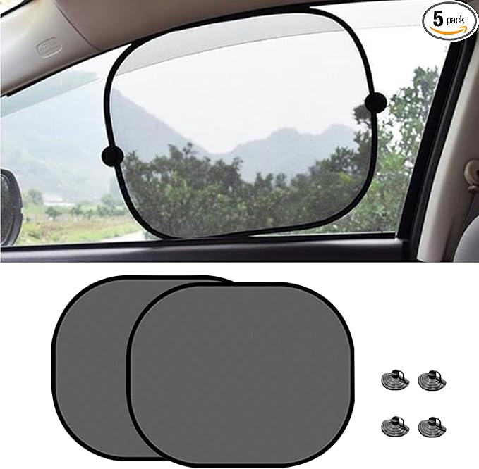 2PCS Car Window Shad, Universal Car Sunshade Side Window Cover, 17"14" Sun Glare and UV Rays Protection for Your Child, 17.2"x14"/2PCS