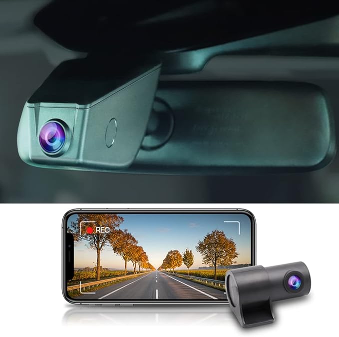 Fitcamx 2K Front and 1080P Rear Dash Cam Suitable for Ford Escape Explorer and Lincoln Aviator Nautilus Navigator Corsair, Integrated OEM Look, Dual HD Video WiFi, G-Sensor, Loop Recording, 64GB Card