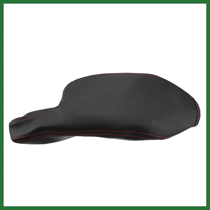 Motoforti Car Center Console Armrest Cover for Mazda 3 2014-2016 Faux Leather Interior Arm Rest Cover Elbow Cushion Pad Black Red Stitches Long-Lasting