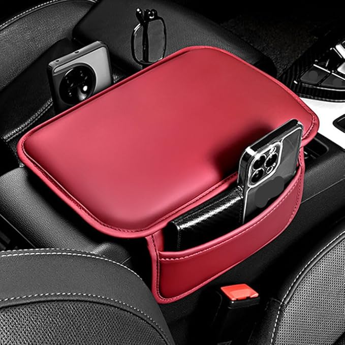 Arm Rest Pad Car for VW Routan 2008-2013, Car Center Console Cover Car Armrest Cushion Armrest Box Pad Car Accessories,Brown