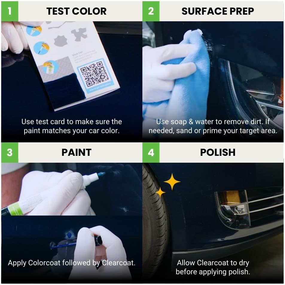 TouchUpDirect 1H1 Gray/Predawn Gray Metallic for Toyota Exact Match Touch Up Paint Combo - Preferred Package