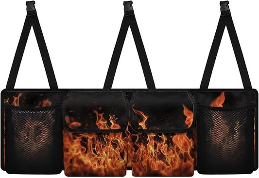 Black Fire Auto Car Trunk Organizer - Collapsible, Multi-Pocket Automotive SUV Car Organizer for Storage w/Adjustable Straps - Truck & Car Accessories for Women and Men