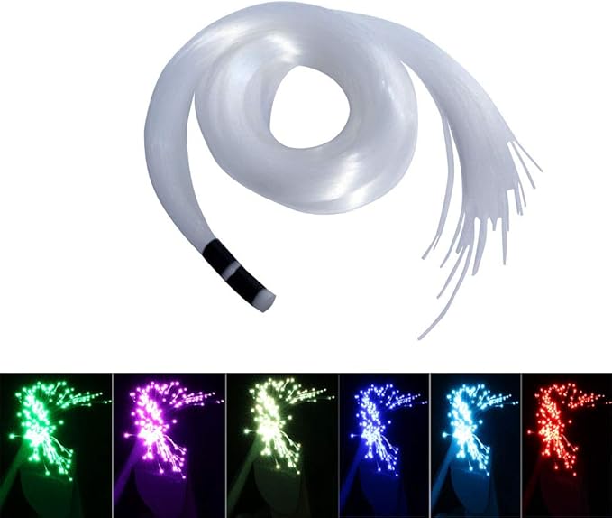 AKEPO End Glow Fiber Optic Light Cable 550pcs*13.1ft*Ф0.03in/0.75mm, PMMA Plastic Optical Cable for LED Star Ceiling Sky Light Kit and Fiber Optical Lighting Decoration (Without Light Source)