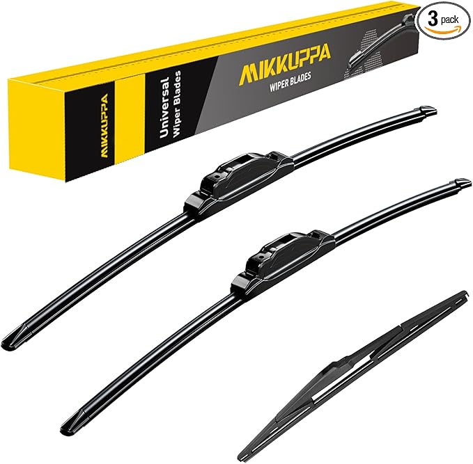 MIKKUPPA 24"+18"+14" Windshield Wiper Blades Replacement for 2013-2016 Mazda CX-5, Front & Rear Wiper Blades Set, Durable Stable Quiet All Season (Pack of 3)