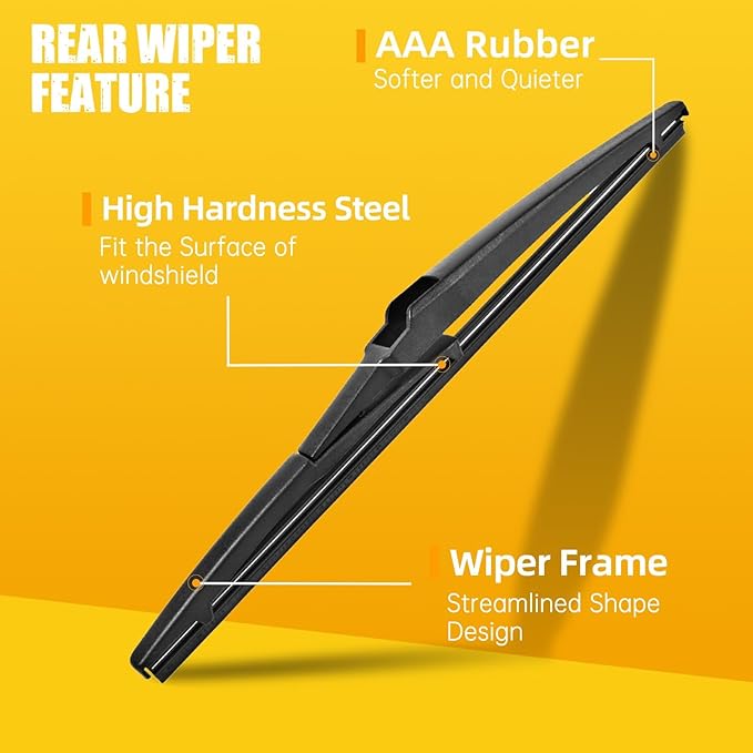 MIKKUPPA 26"+16"+12" Windshield Wiper Blades Replacement for 2006-2015 Mazda 5, Front & Rear Wiper Blades Set, Durable Stable Quiet All Season (Pack of 3)