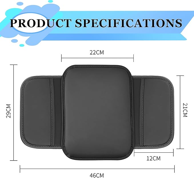 Car Center Console Armrest Pad for Subaru Forester SJ 4.Gen 2013 2014 2015 2016 2017 2018 2019, Water Resistant Armrest Cushion Cover Anti-Slip Bottom Console Protection,C Brown