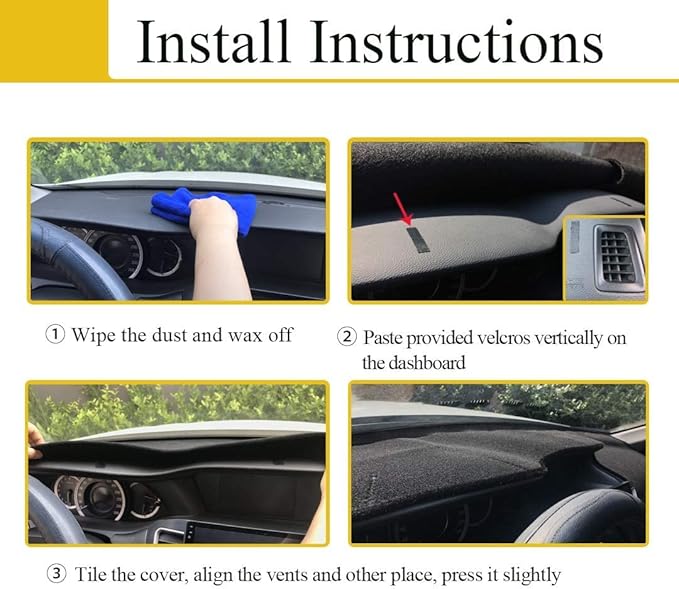 Dash Cover Mat Custom Fit for 1994-1997 Nissan Hardbody D21 Pickup Truck / 1994 1995 Pathfinder, Dashboard Cover Pad Carpet Protector F137 (Black)