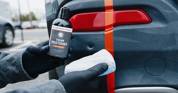 GlassParency Trim Restorer (4 oz.) Restore & Protect Dull and Faded Exterior Plastic, Rubber, and Vinyl Trim Back to Black