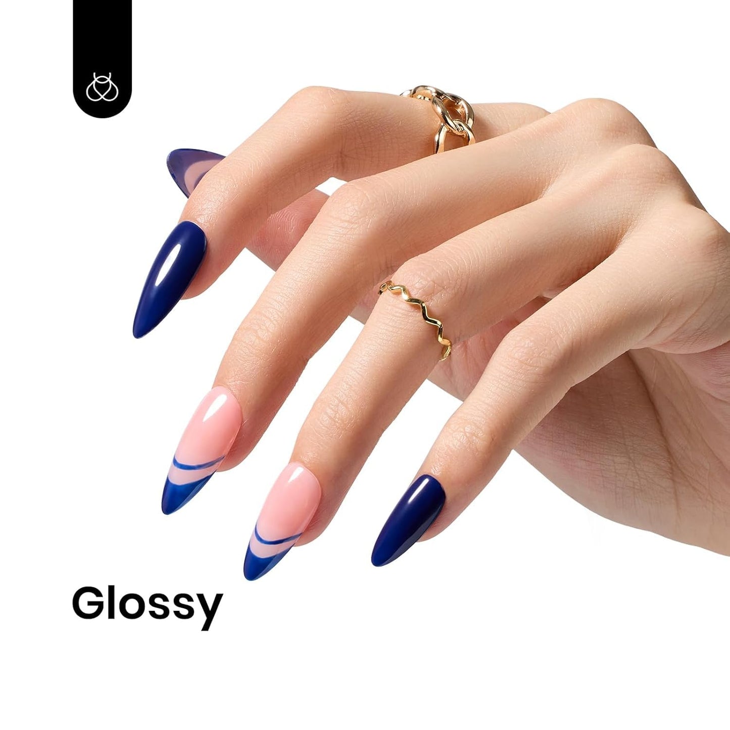 Beetles Navy Blue Gel Nail Polish, 15ml Midnight Ocean Dark Blue Soak Off Uv LED Nail Lamp Gel Nail Polish Manicure Salon and DIY at Home