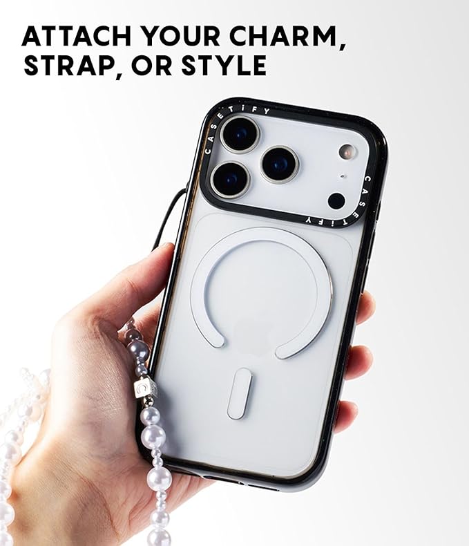 CASETiFY Impact iPhone 17 Pro Max Case [Slim/Compatible with Magsafe / 8.2 ft. 4X Military Grade Drop Protection] - Zebra-Brown - Clear Black