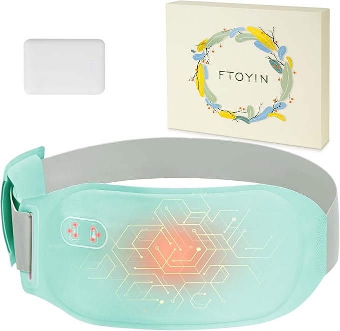Portable Heating Pad for Cramps and Back Pain, Menstrual Cramp Relief Wearable Heating Pad for Women and Girls, Wireless Heating Pads with 3 Temperature Setting & Battery Powered