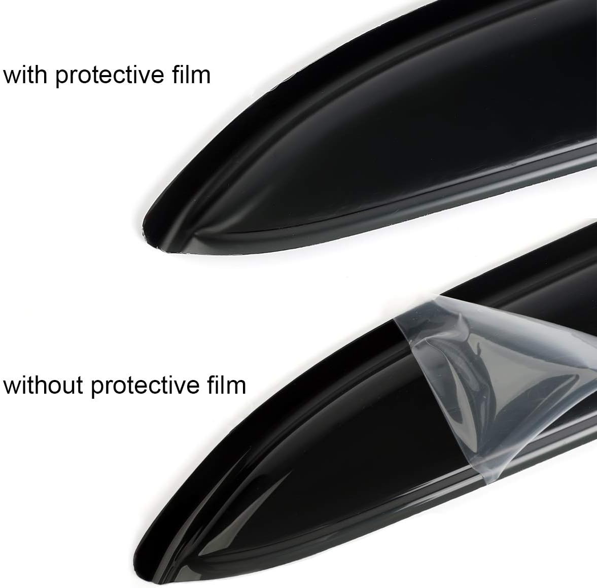 4pcs Original Shatterproof Outside Mount Style Sun Rain Guards Durable Side Window Wind Deflectors Dark Smoke Vent Window Visors Fit for 2003-2009 Toyota 4Runner (N210) 94924