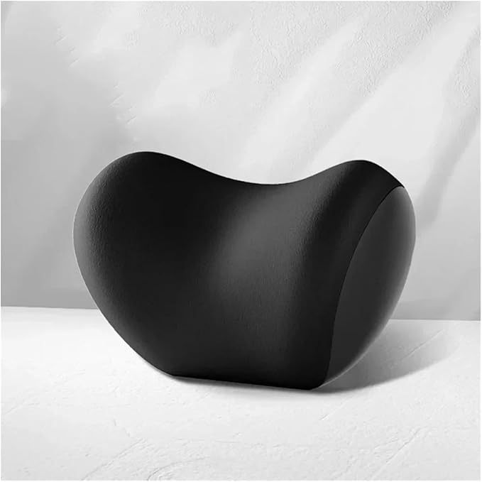 Memory Foam Car Neck Pillow - Soft fit for Seat Headrest & Lumbar Support Cushion(Black 1set)