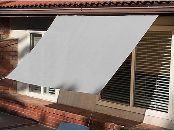 Alion Home Sun Shade Privacy Panel with Grommets and Hems on 4 Sides for Patio, Awning, Window, Pergola or Gazebo - Smoke Tan(8' X 8')