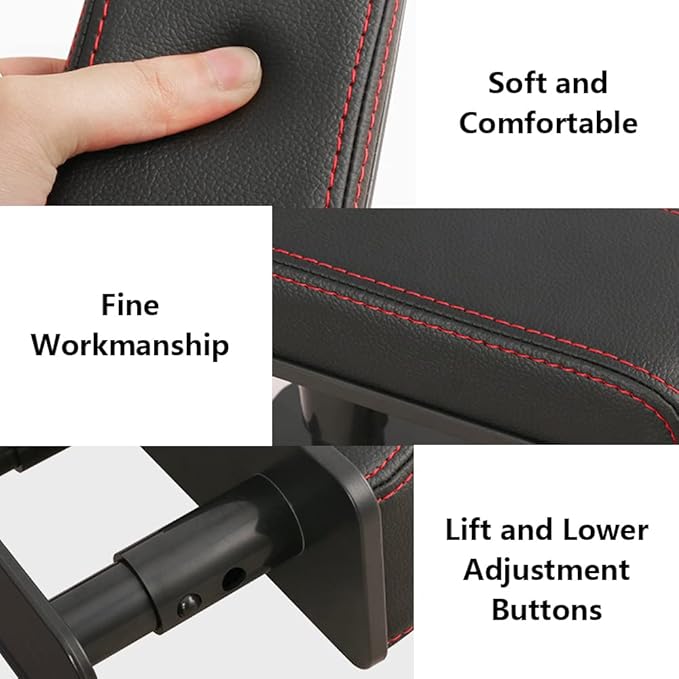 Car Driver Arm Pad Cushion, Car Center Console Elbow Cushion Pad Car Door Armrest Rest Pad Adjustable Height Comfort Universal Fit for Most Car, Brown